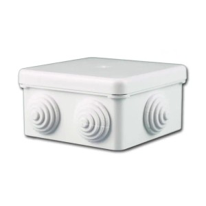 Weißer TEM Fontana Abzweigkasten IP44 für Feuchträume und Außenbereiche. Aufputz-Verteilerdose 400V/16A.