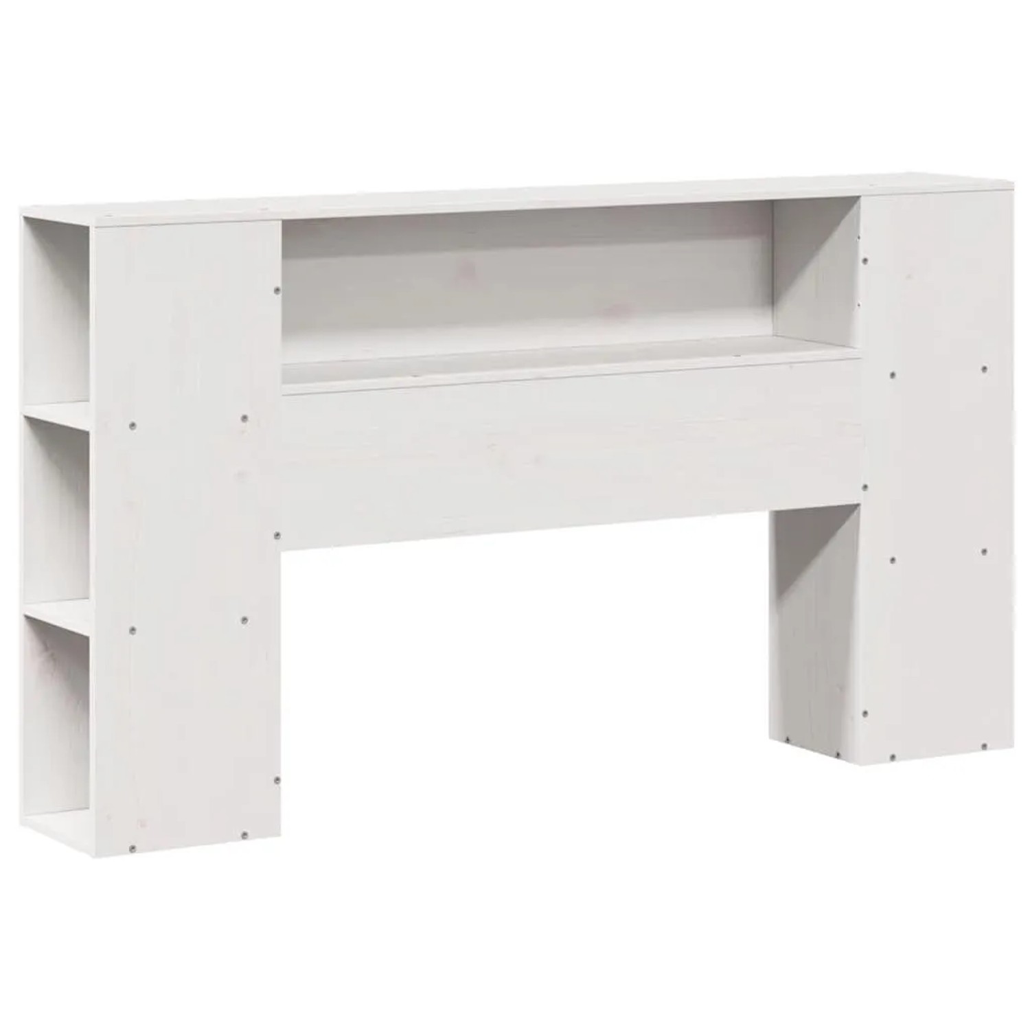 vidaXL Kopfteil mit Stauraum Weiß 140 cm Massivholz Kiefer 855631
