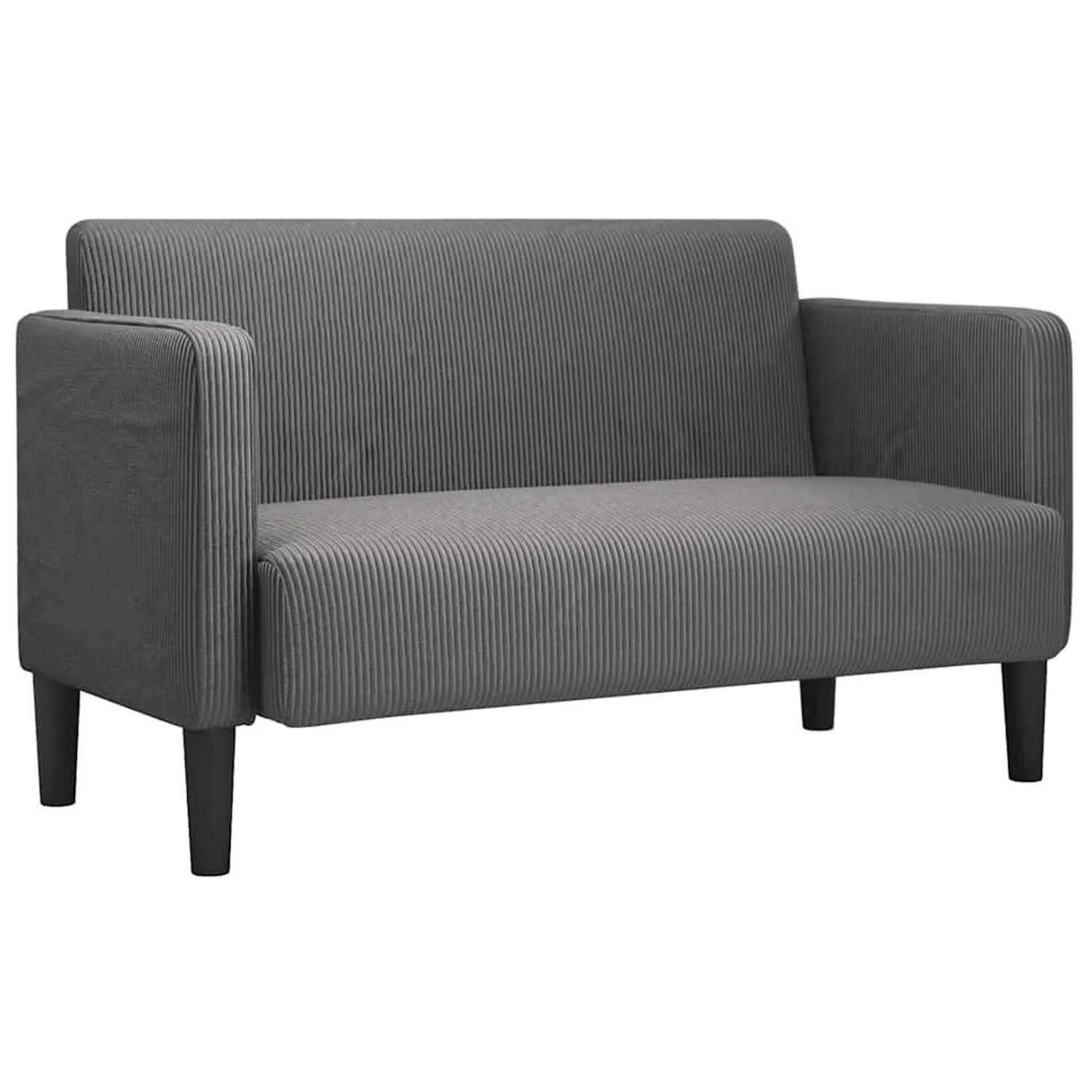 vidaXL Zweisitzer-Sofa Dunkelgrau 109 cm Cordstoff 4100523