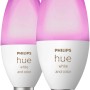 2er-Pack Philips Hue E14 LED-Kerzen in Weiß und Farbe, 470 lm, für smarte Beleuchtung.