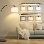 CCLIFE Stehlampe Bogenlampe LED E27 60W Höhenverstellbar 165cm-175cm Beige_4