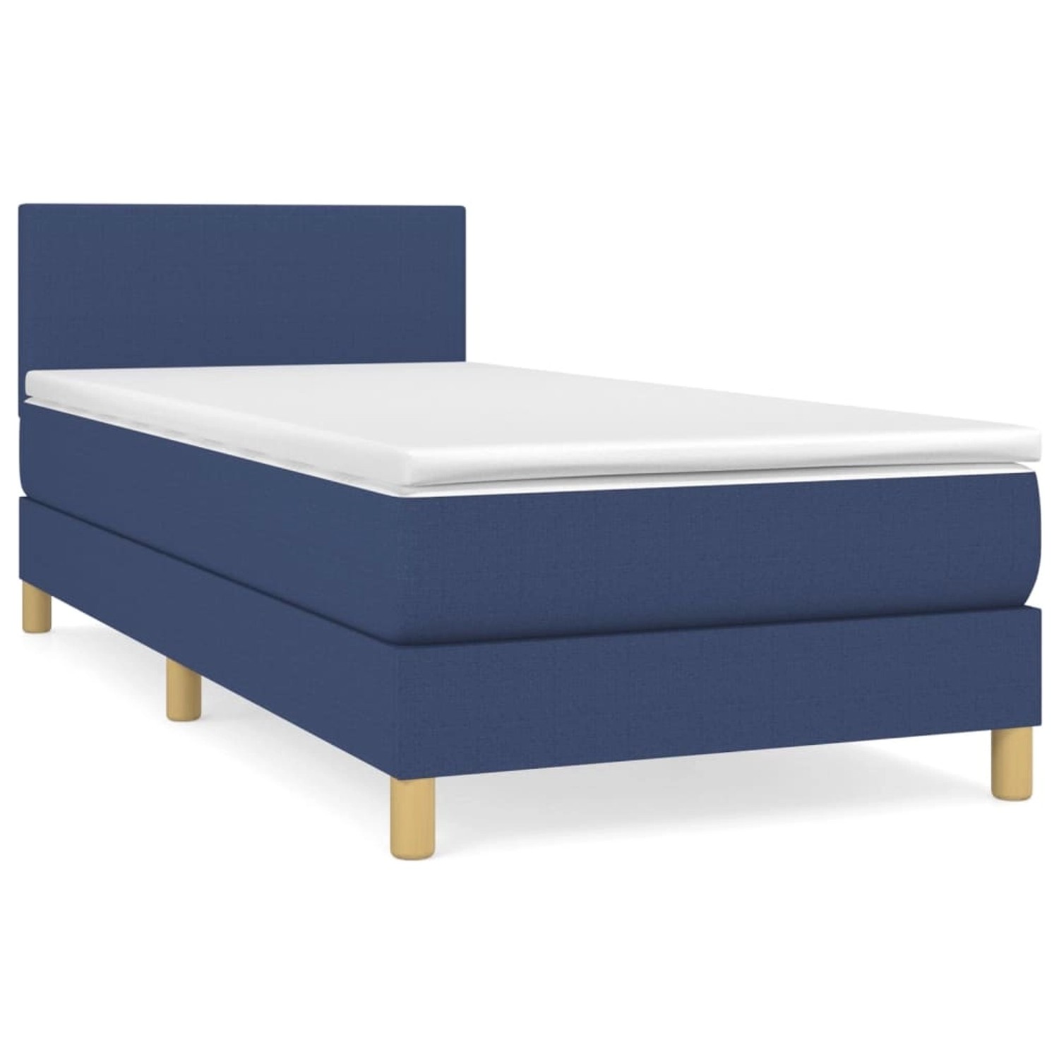 vidaXL Boxspringbett mit Matratze Blau 80x200 cm Stoff1373070 günstig online kaufen