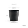 Dunkelgrauer Ecopots Pflanztopf Amsterdam, 50 cm. Ideal für Innen- und Außenbereich.