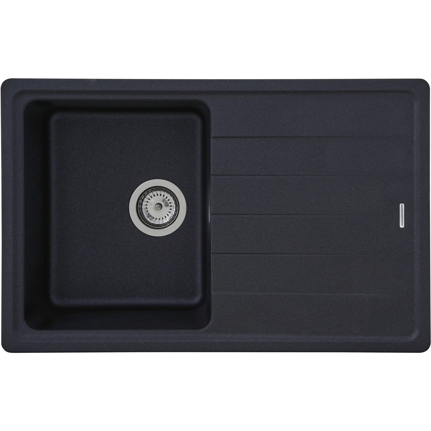 Respekta  Massivgranit-Einbauspüle Columbia 78 cm x 50 cm Schwarz