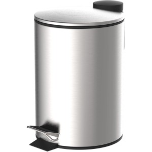 Eisl Kosmetikeimer aus Edelstahl, 3 Liter, mit Pedal und Absenkautomatik.