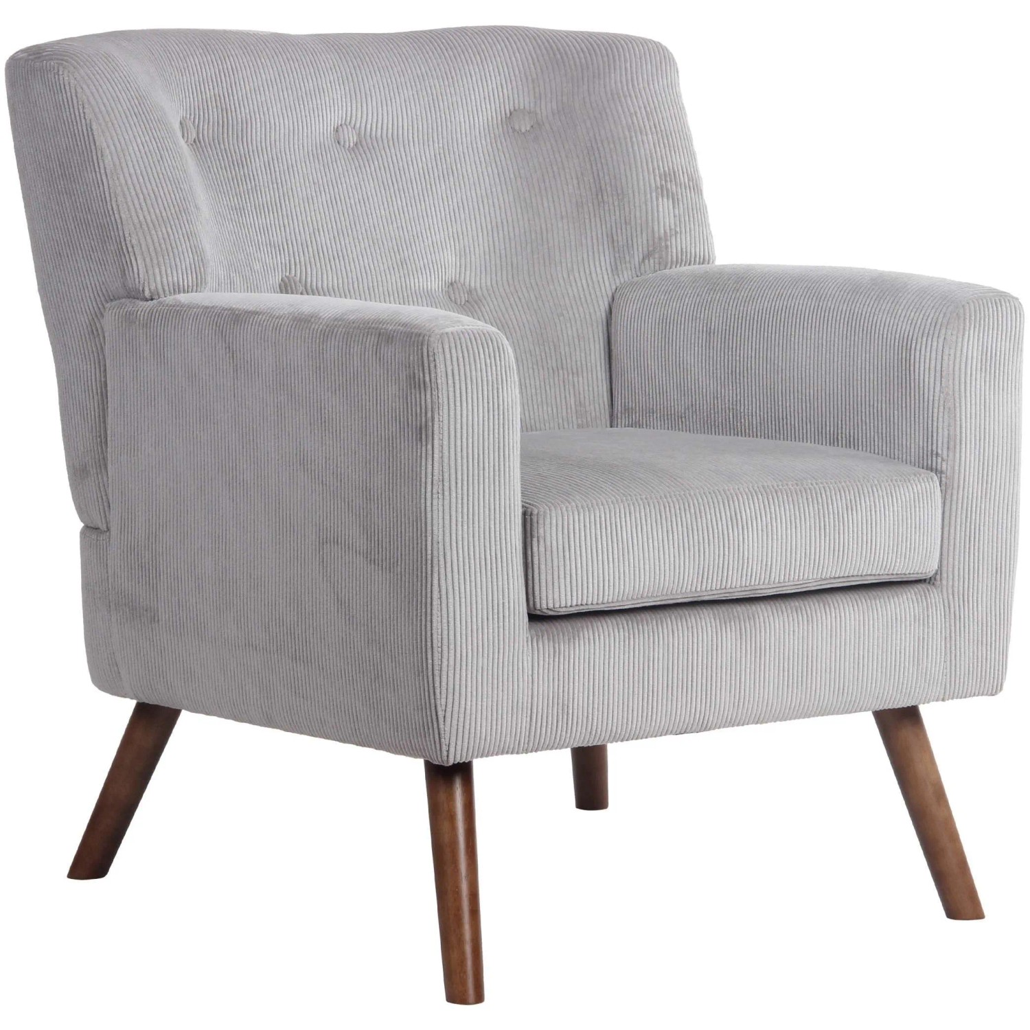 DELUKE Lounger Sessel MUSCAT Cord Grau 72x74x80cm Loungesessel Wohnzimmer Bequem Lounger Clubsessel Sofa Hotelsessel