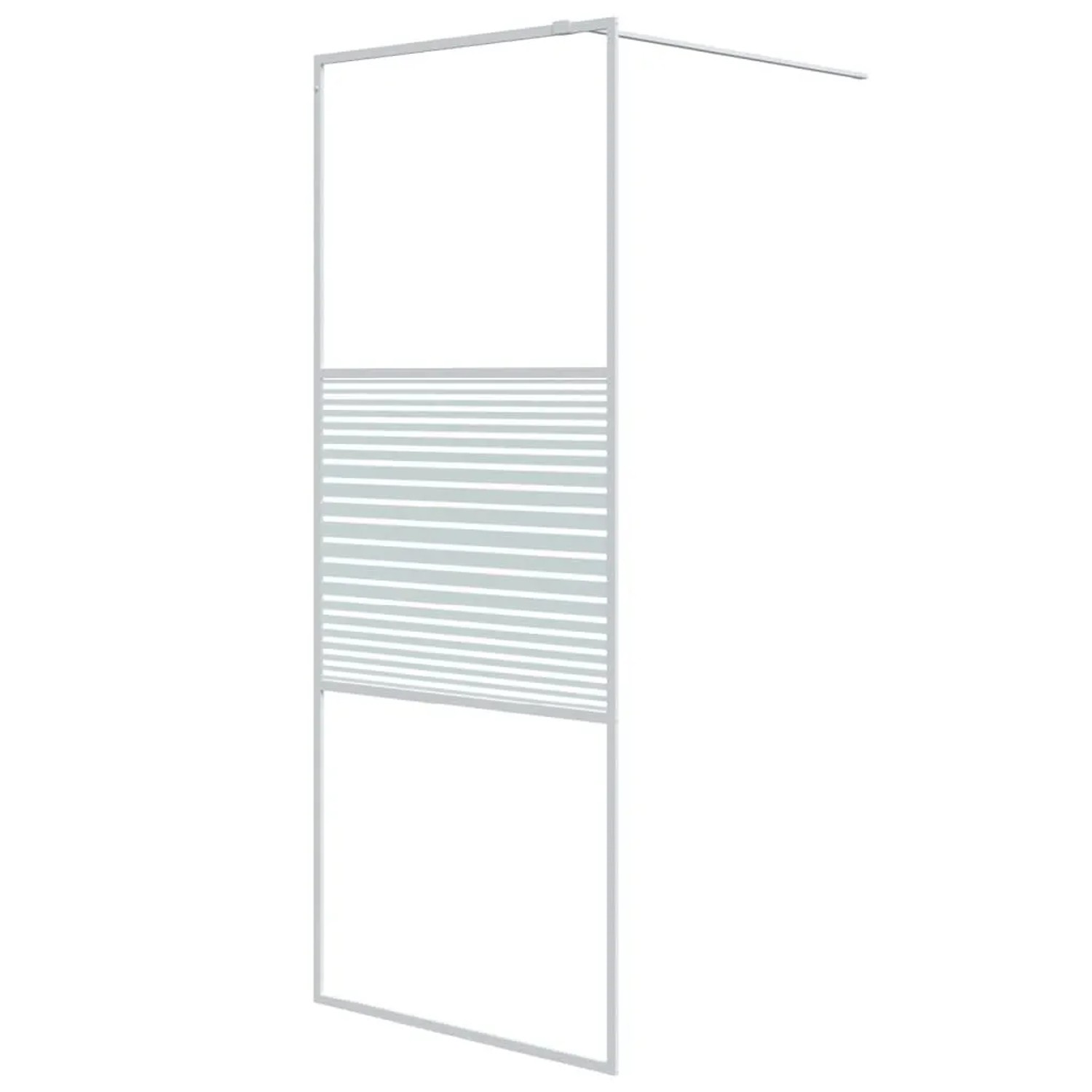 vidaXL Duschwand für Begehbare Dusche Weiß 80x195 cm ESG-Klarglas 152150