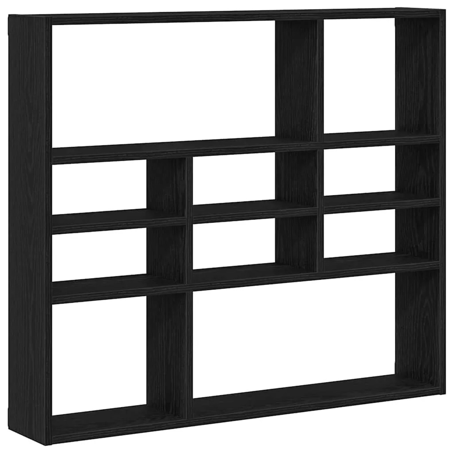 vidaXL Wandregal Schwarz Eichen-Optik 90x16x78 cm Holzwerkstoff 862510