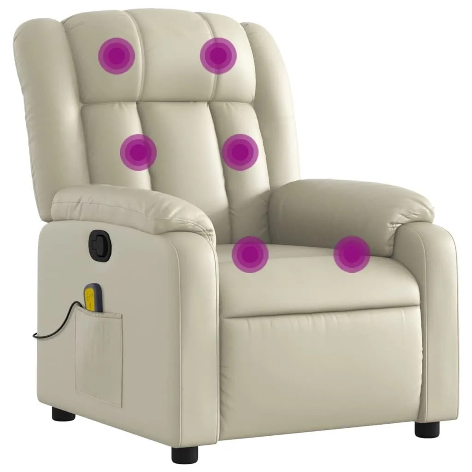 vidaXL Massagesessel mit Relaxfunktion Kunstleder Creme 3206241 günstig online kaufen
