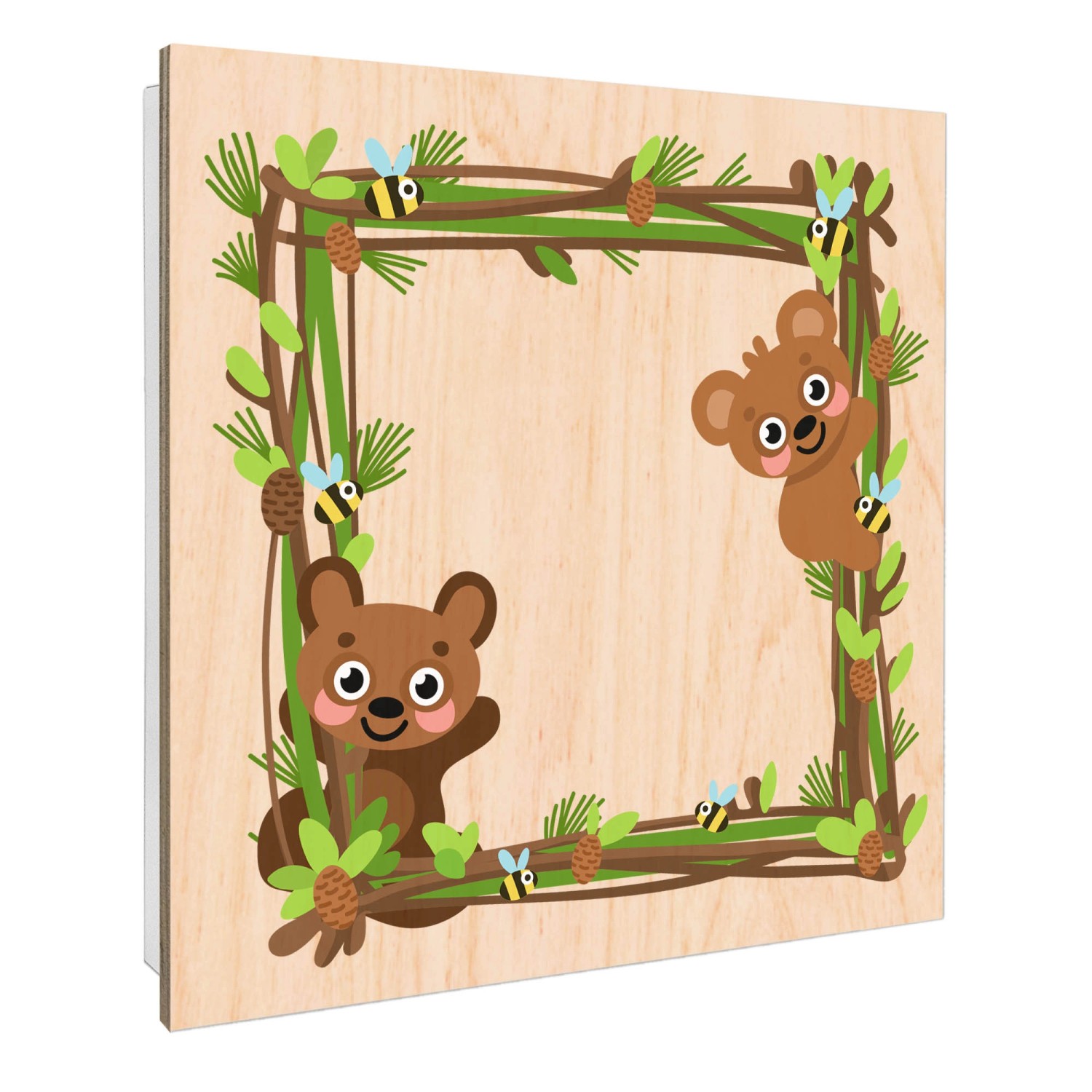 Banjado Großer Schlüsselbox Holz 30x30cm Weiß Scharnier Rechts 50 Haken Sch günstig online kaufen