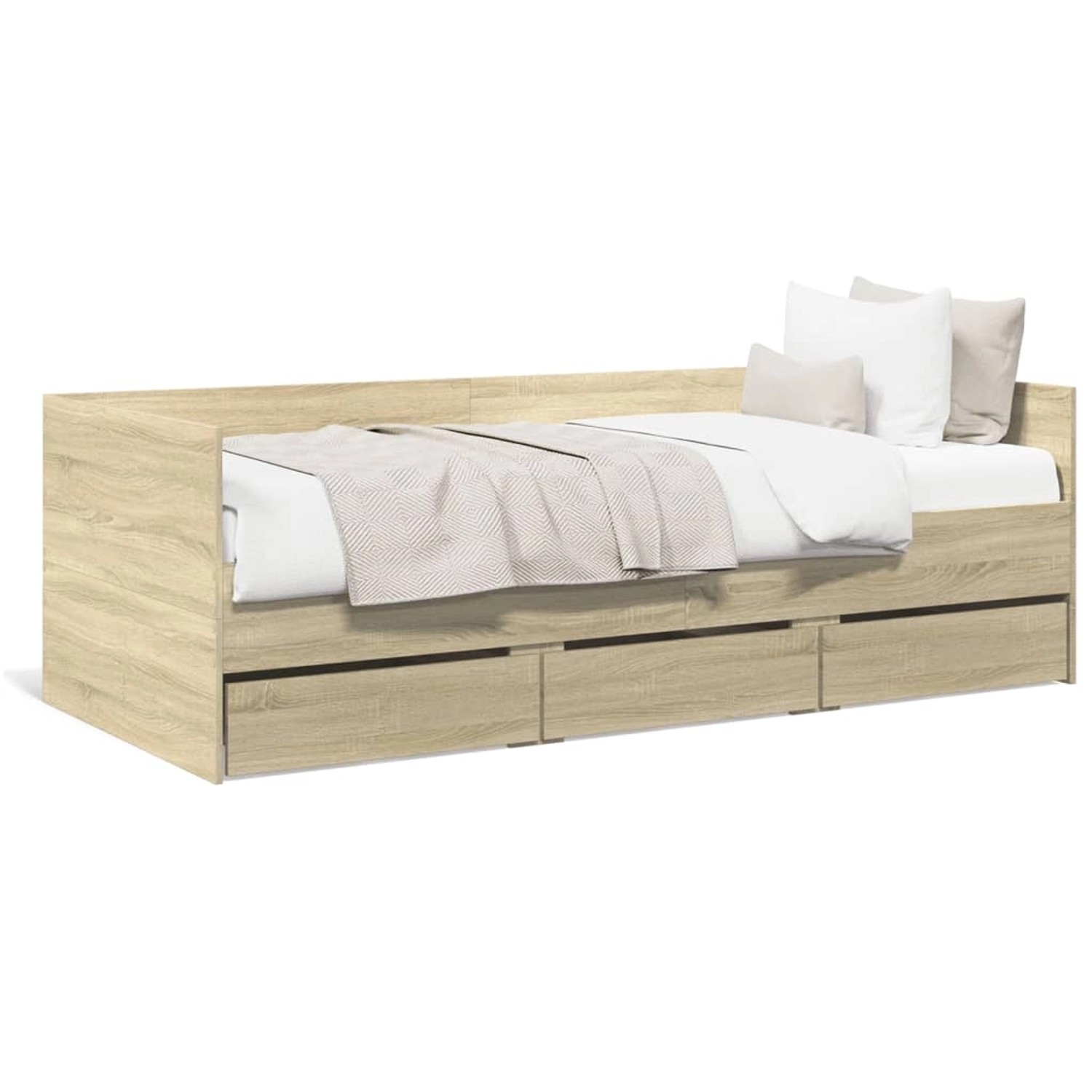 vidaXL Tagesbett mit Schubladen ohne Matratze Sonoma-Eiche 100x200 cm 32808 günstig online kaufen