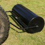 Schwarze Monstershop T Mech Gartenwalze mit 120 Litern Volumen zum Anhängen.