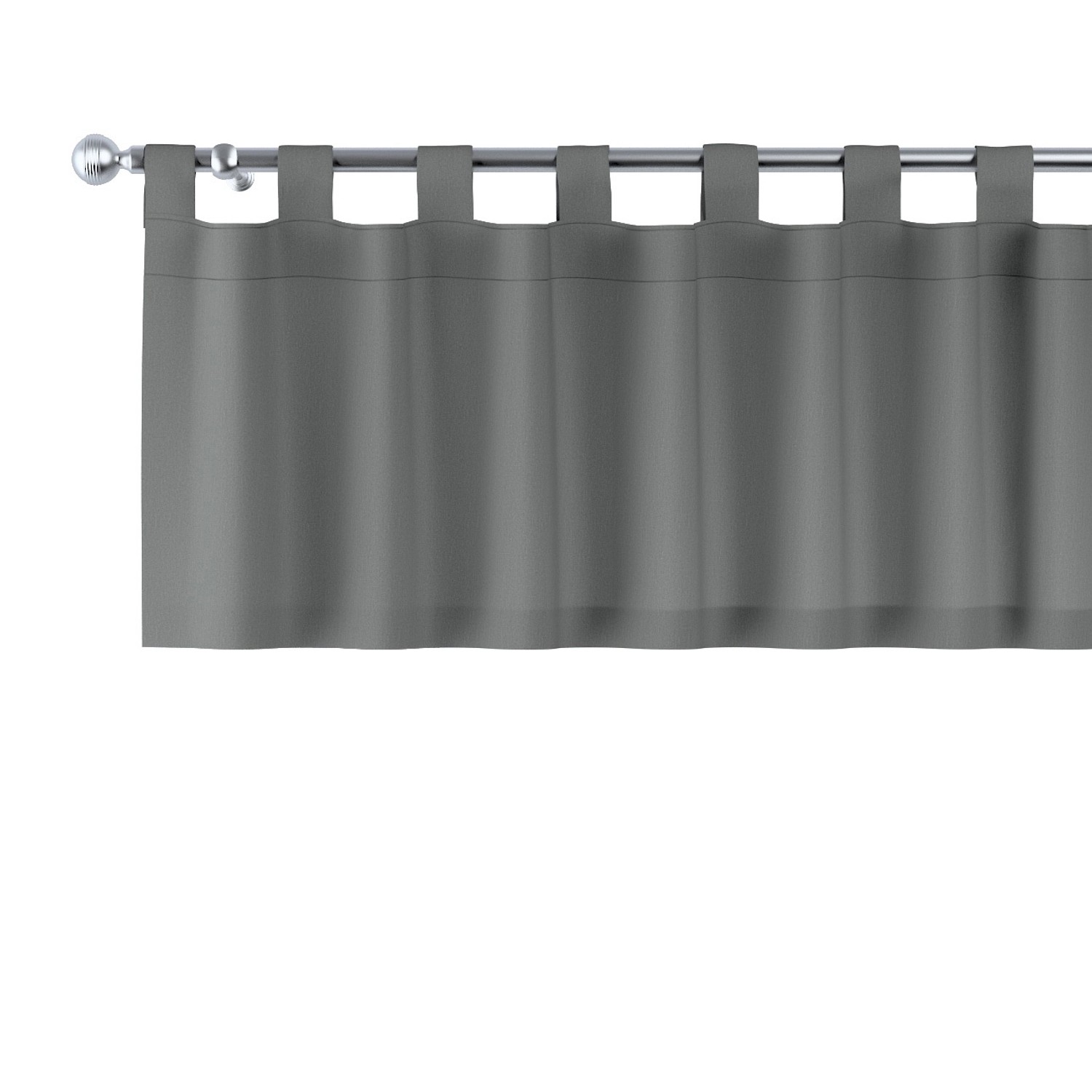Dekoria Kurzgardine mit Schlaufen aus Stoffkollektion Quadro in Grau in 130 x 40 cm