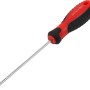 Schlitz-Schraubendreher (3,5 mm x 100 mm) mit rot-schwarzem Griff für Schraubarbeiten.