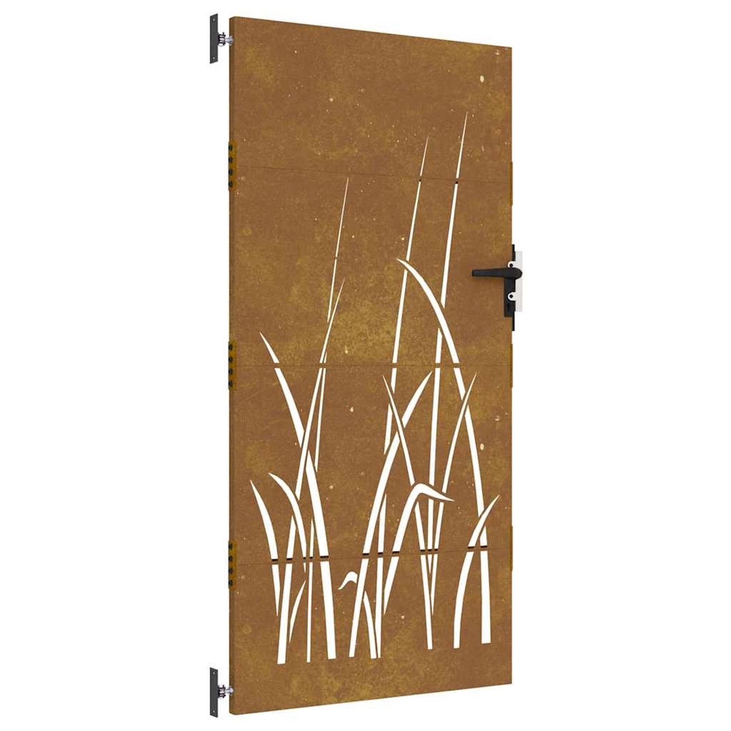 vidaXL Gartentor 85x200 cm Cortenstahl Gras-Design 153225