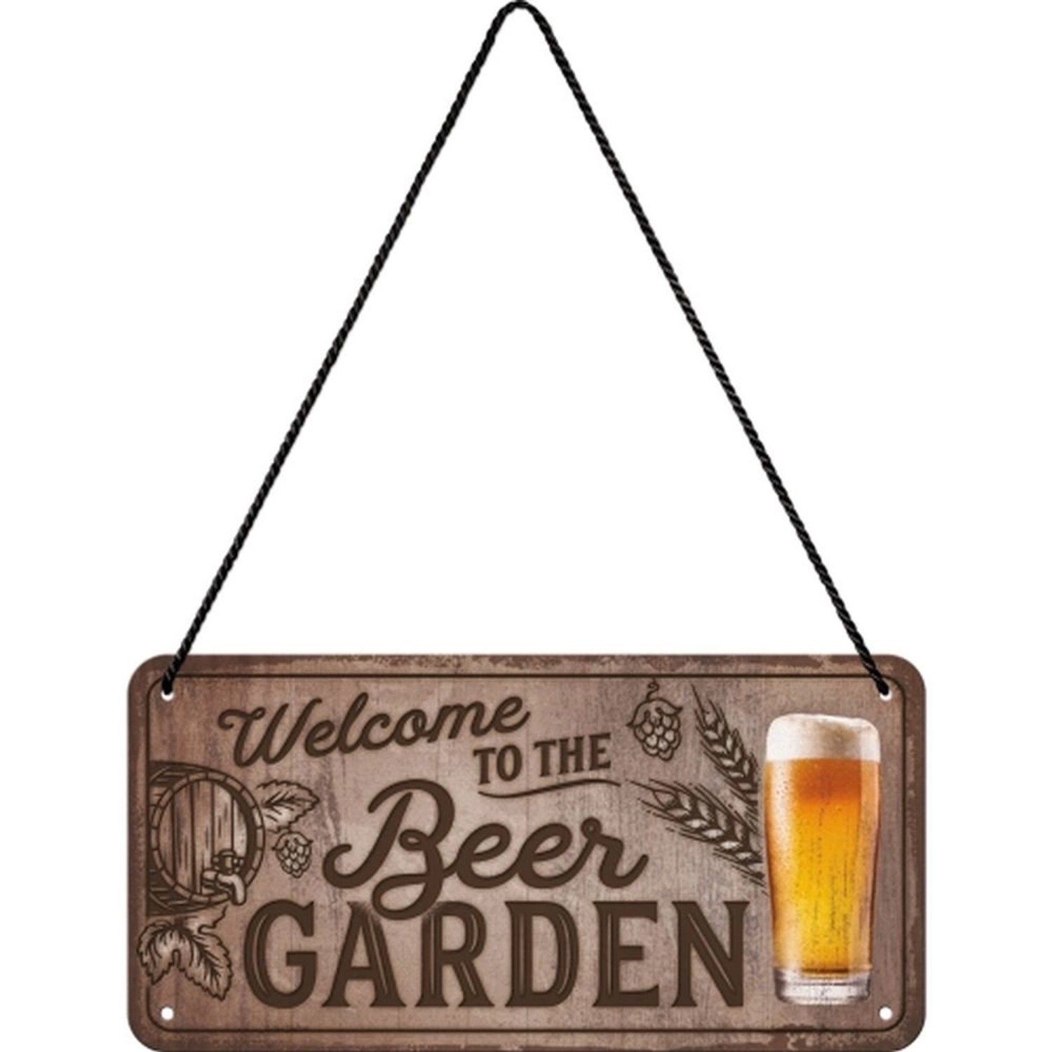 Nostalgic-Art Hängeschild Open Bar Welcome To The Beer Garden günstig online kaufen