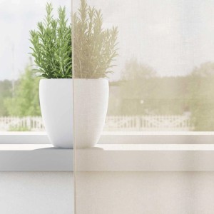 vidaXL Voile Vorhänge mit Lasche 2 Stk Creme 4102266