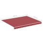 DELUKE Markisenbespannung Markisenstoff Wasserabweisend Reißfest Rot Für 300x250cm Rahmen Markise Mit Volant Markisen Ersatzstoff_6