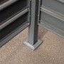 Detailaufnahme: Westmann Mülltonnenverkleidung Planum, Metall, Anthrazit/Grau. Mülltonnenbox.