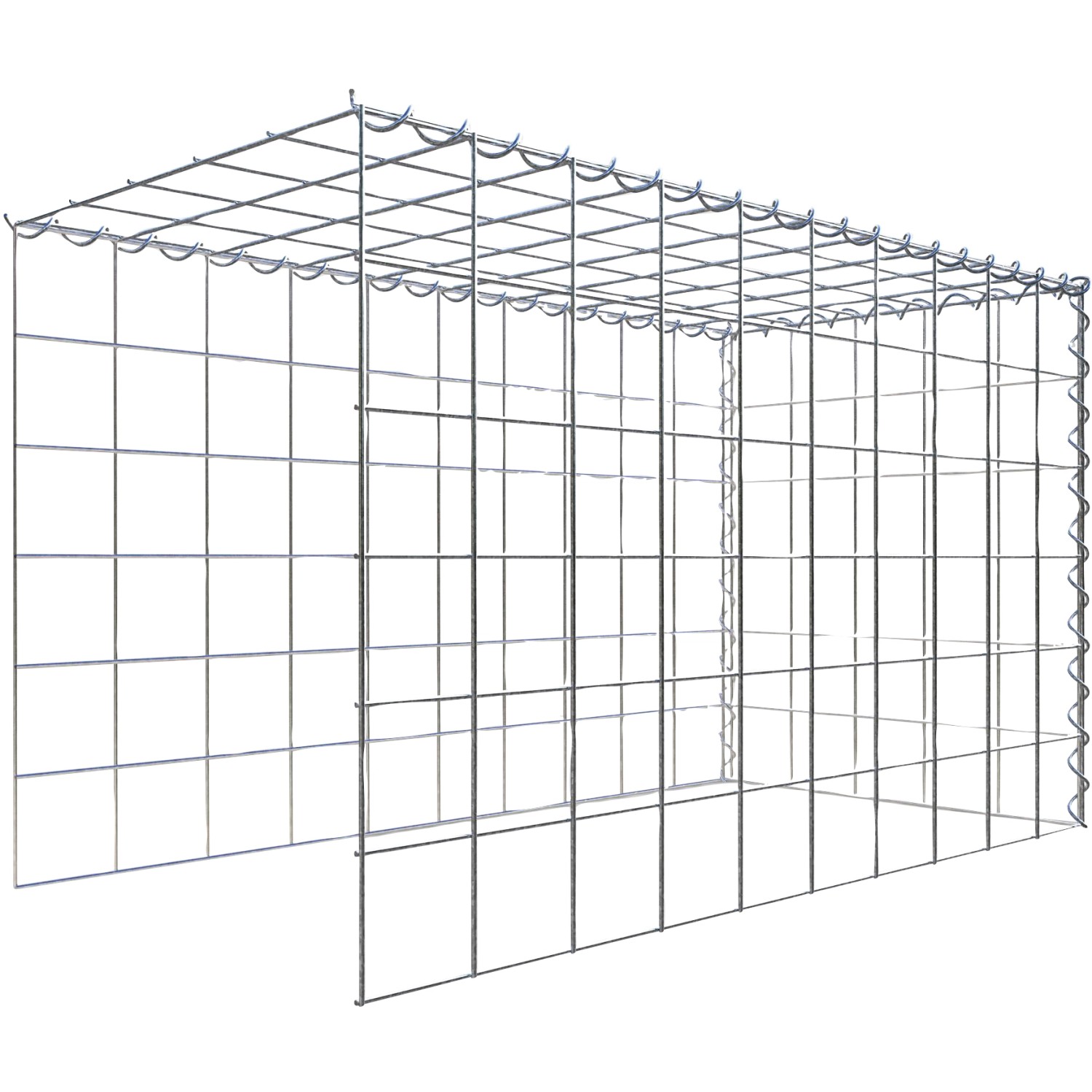 Gabiona Gabione-Anbaukorb Typ 4 60 x 100 x 50 cm Maschenw 10 x 10 cm