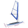 vidaXL Aufblasbares SUP-Board mit Segel Set Blau und Weiß 92210_12
