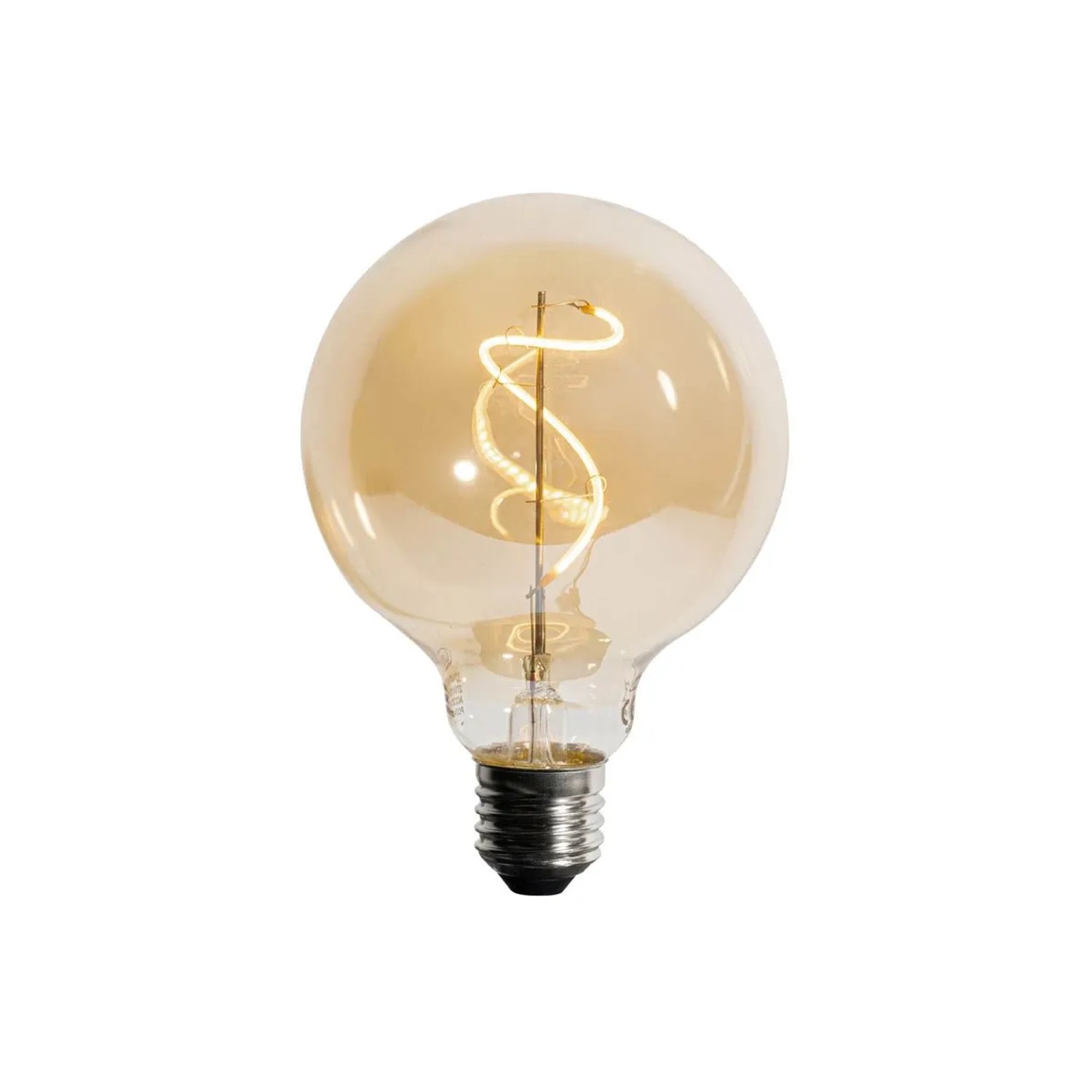 LUEDD E27 Dimmbare LED Spiralfilament G95 4W 270,m 2700K