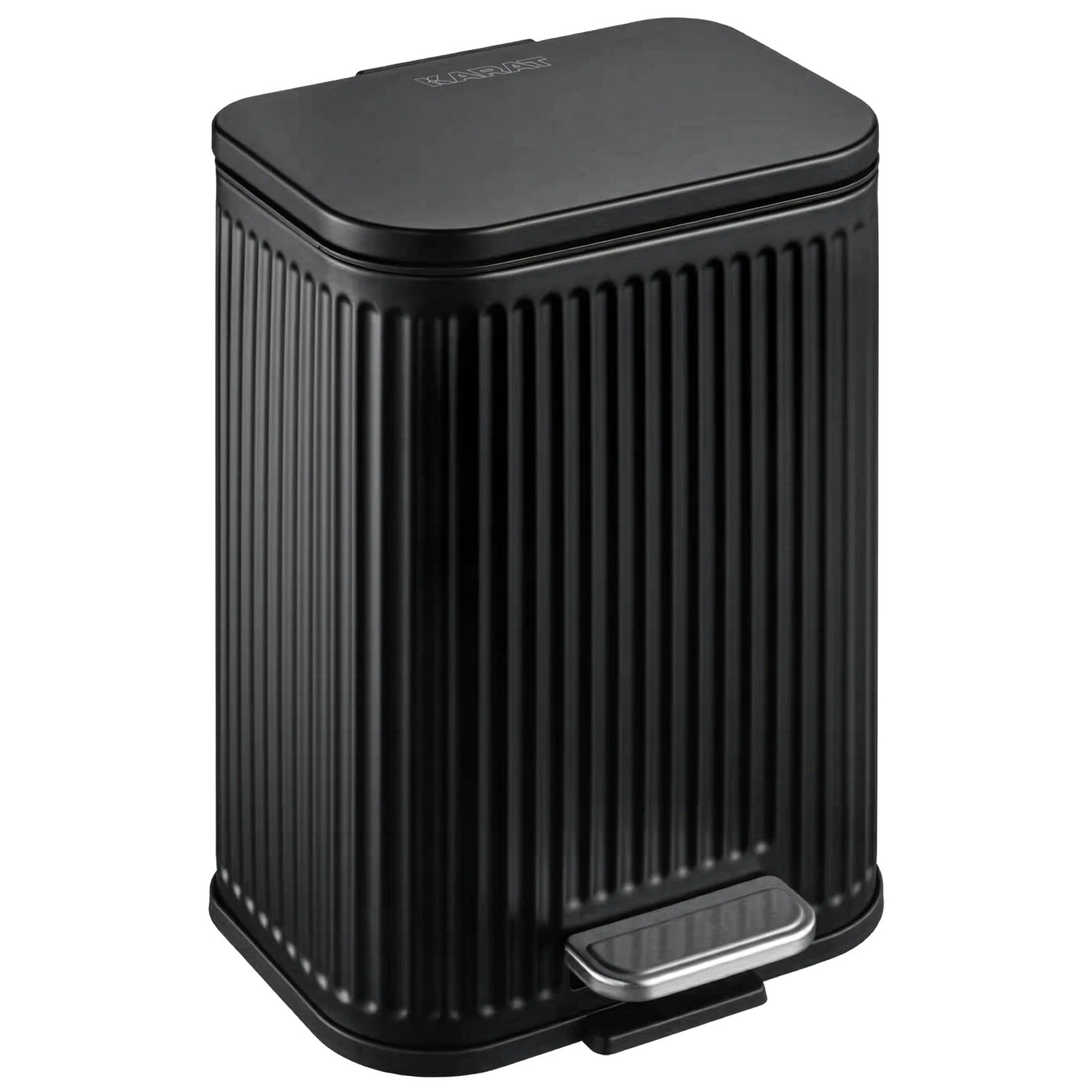 Floordirekt Mülleimer Miles Abfalleimer Treteimer Herausnehmbar Soft-Close Schwarz 5 L