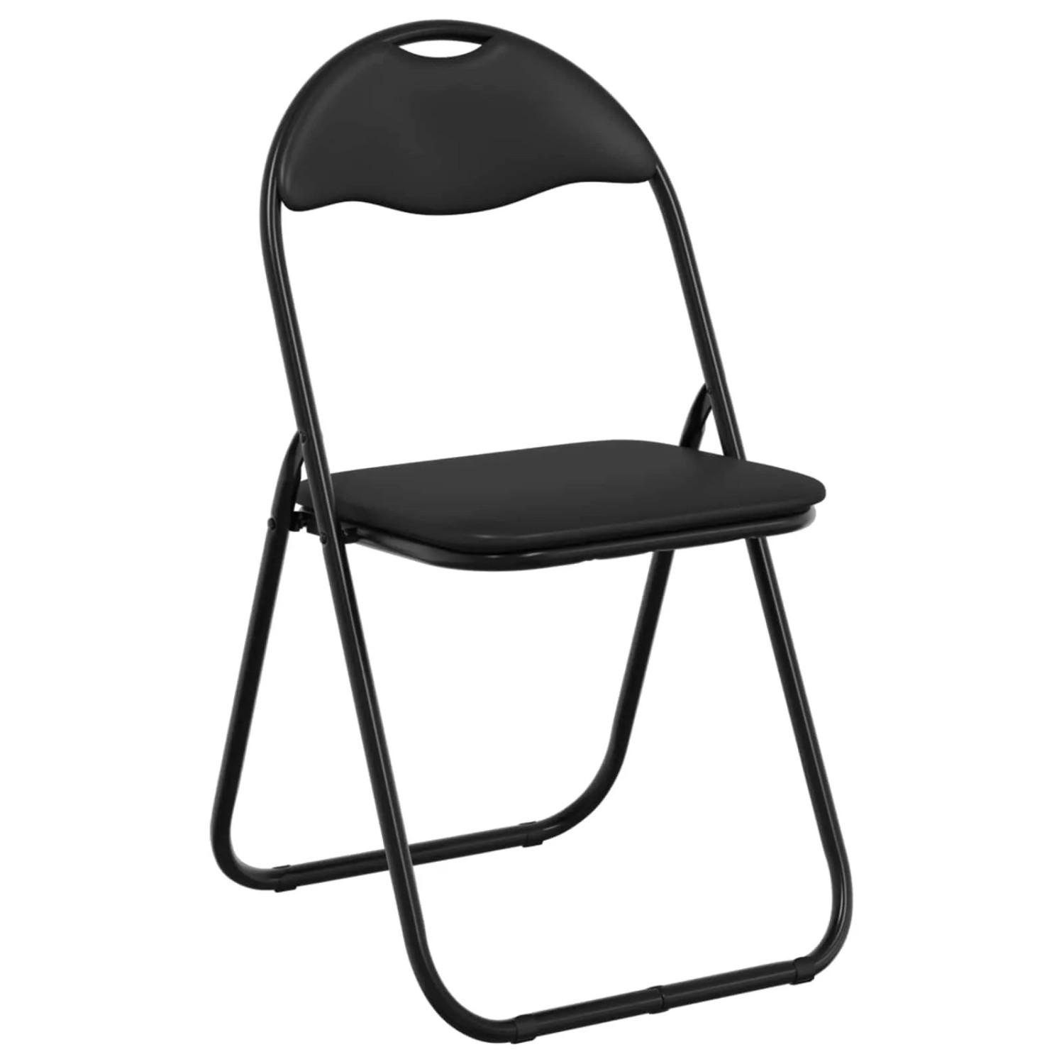 vidaXL Klappstuhl 8 Stk Schwarz 48 x 43,5 x 81 cm Kunstleder 42029054