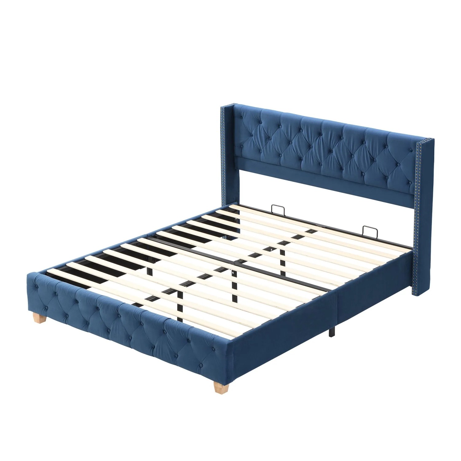 okwish Polsterbett 160×200 Doppelbett Knopfpolsterung ohne Matratze