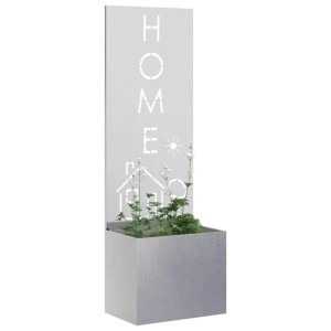 vidaXL Garten Sichtschutz-Leinwand Silber 50 x 140 cm Edelstahl 876494
