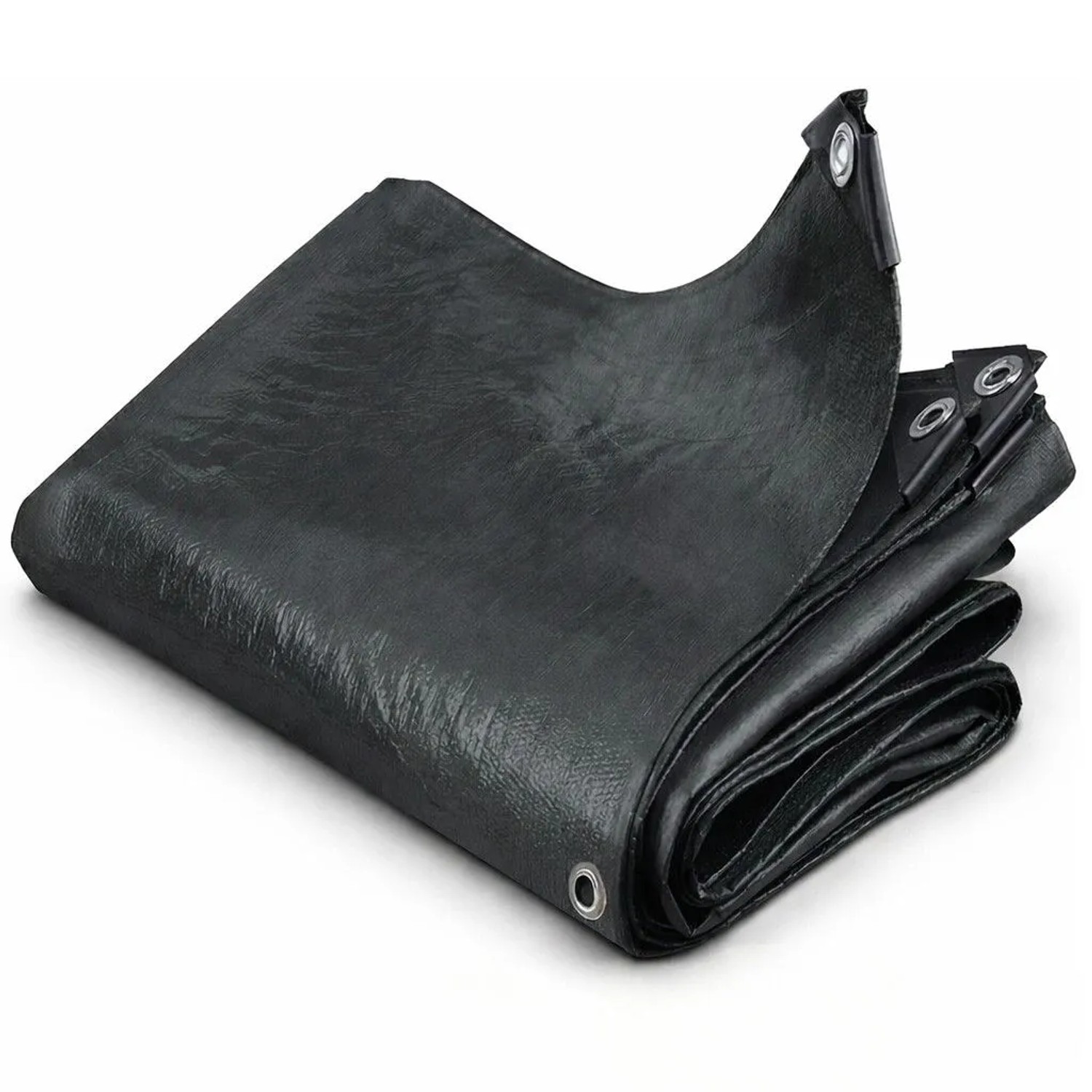 KARAT Abdeckplane Wasserdichte Plane Mit Ösen Schutzplane 240 g/m² Anthrazit 3 x 5 m