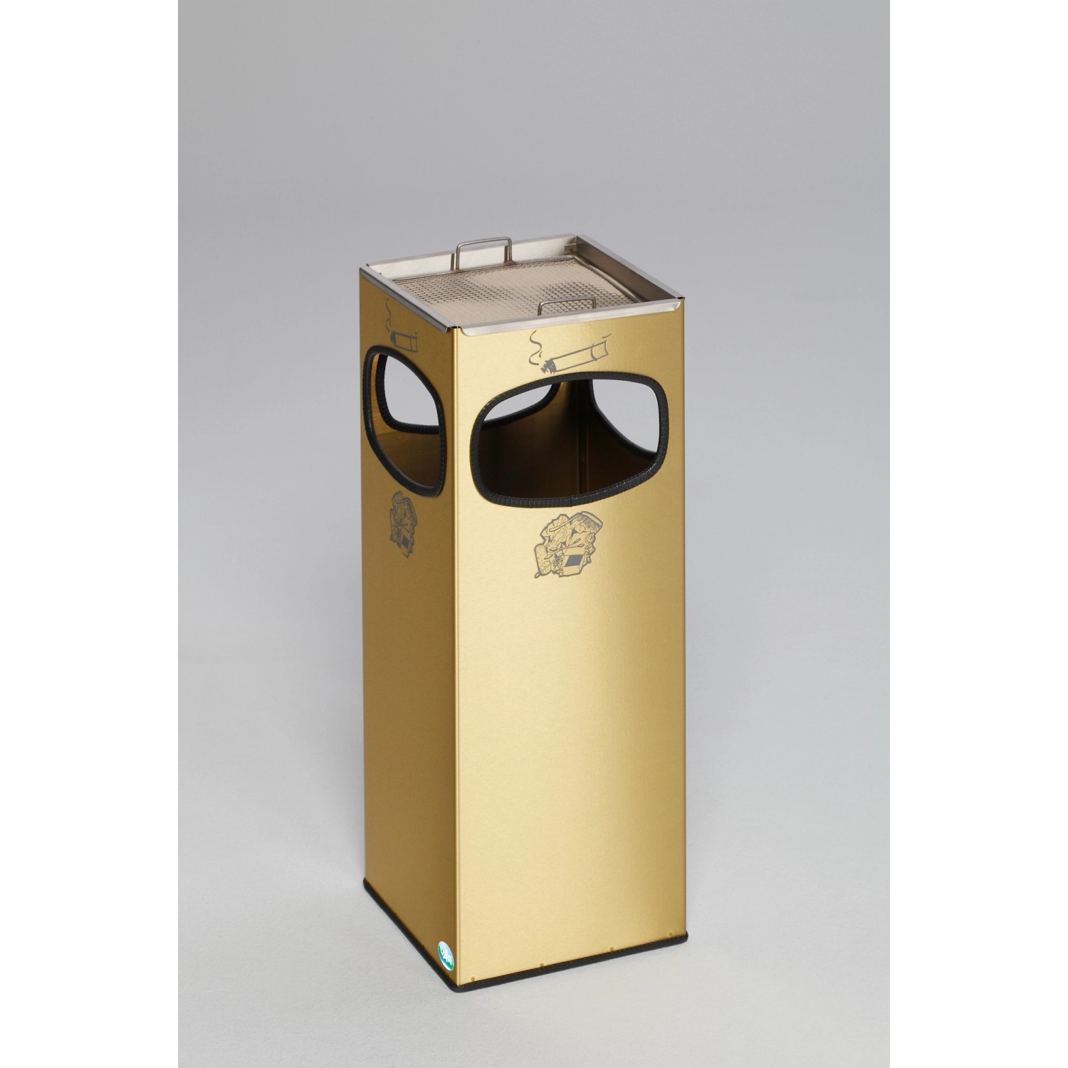 PROREGAL Kombiascher Mit Kantenband 28,8 Liter HxBxT 66 x 25 x 25 cm Messin günstig online kaufen