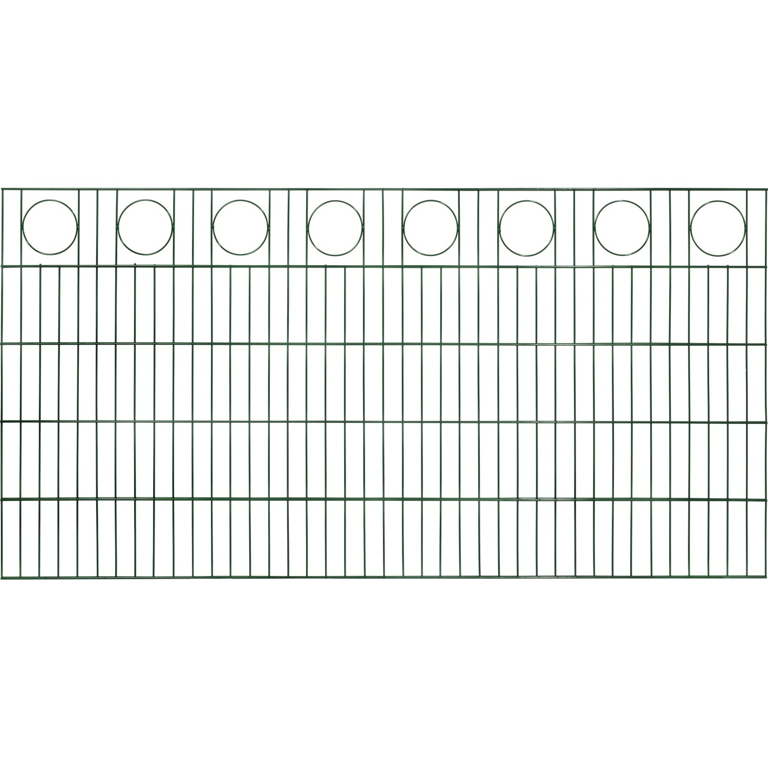 Dekor-Doppelstabmattenzaun Ring Grün 100 x 200 cm günstig online kaufen