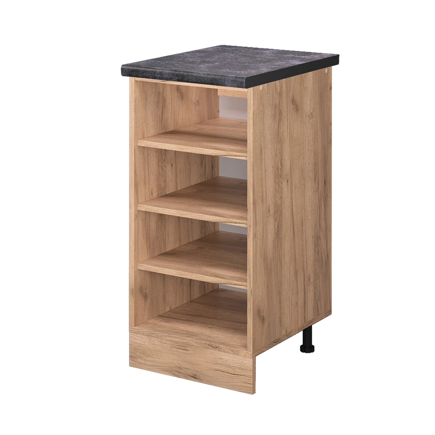 Vicco Küchenregal R-Line Offener Küchenschrank Goldkraft Eiche 40 cm AP Anthrazit