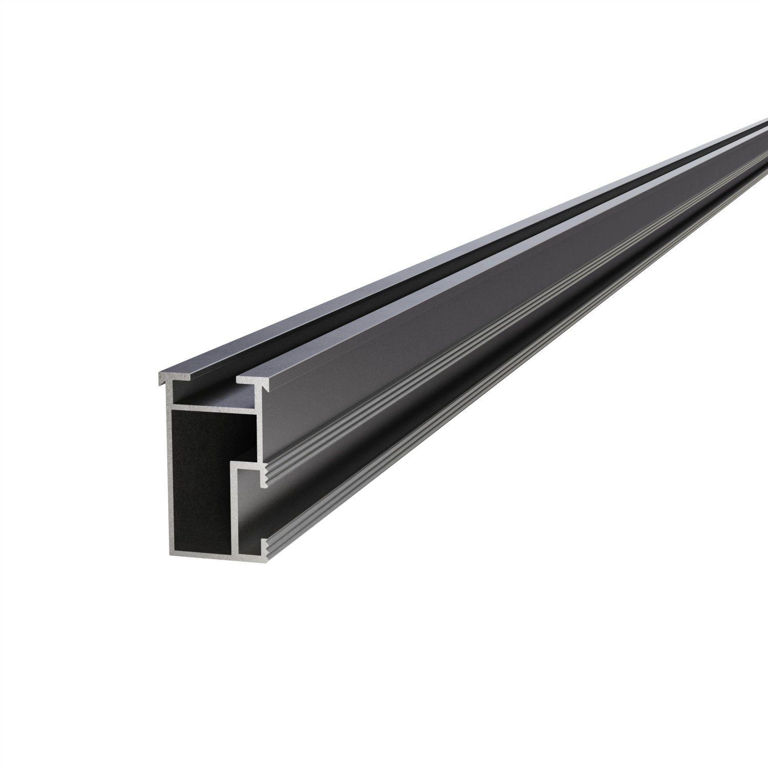 SolMount Montageschiene 50x31 mm Länge 3650 mm schwarz Eloxiert