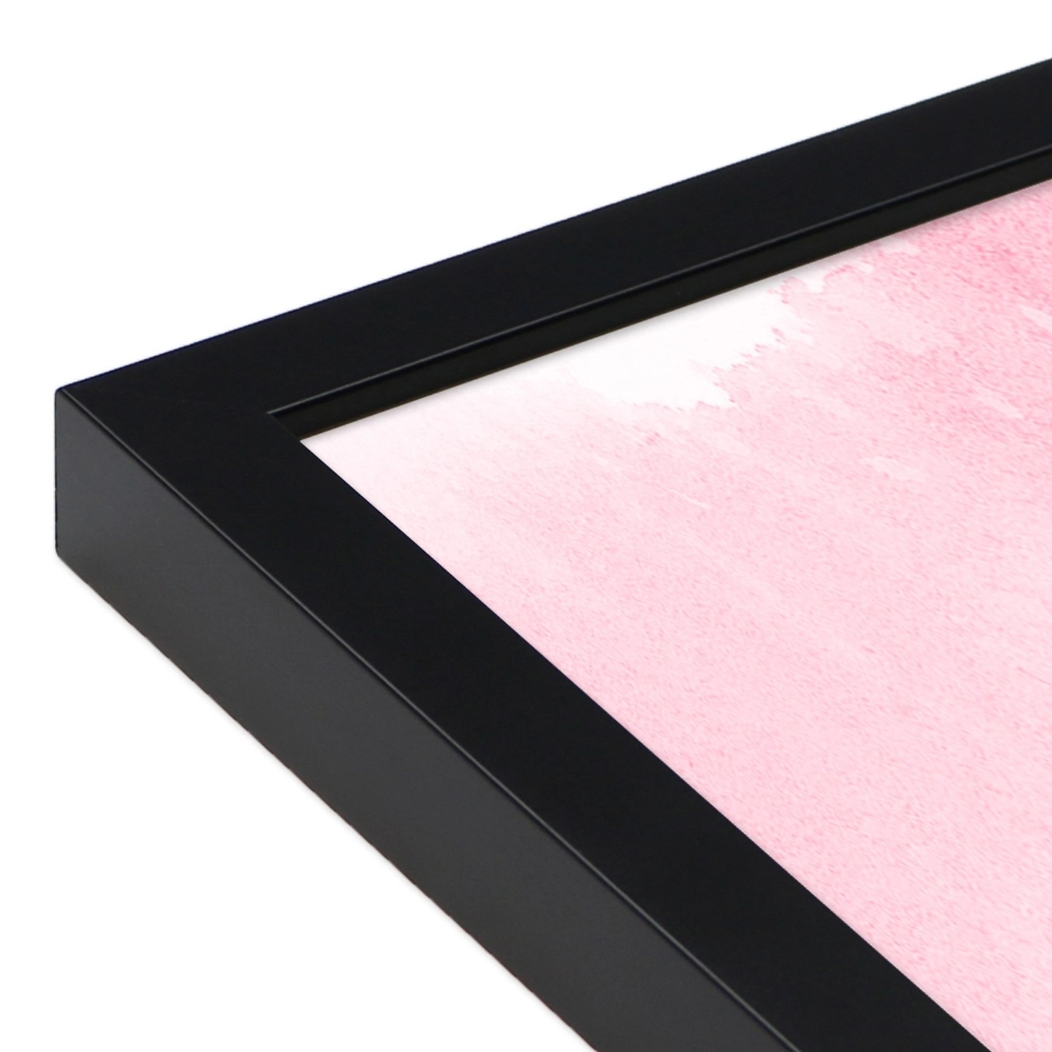 Gerahmtes, rosa Poster (30x45 cm) mit Spruch "Erinnerungen Zu Zweit" im schwarzen Bilderrahmen.