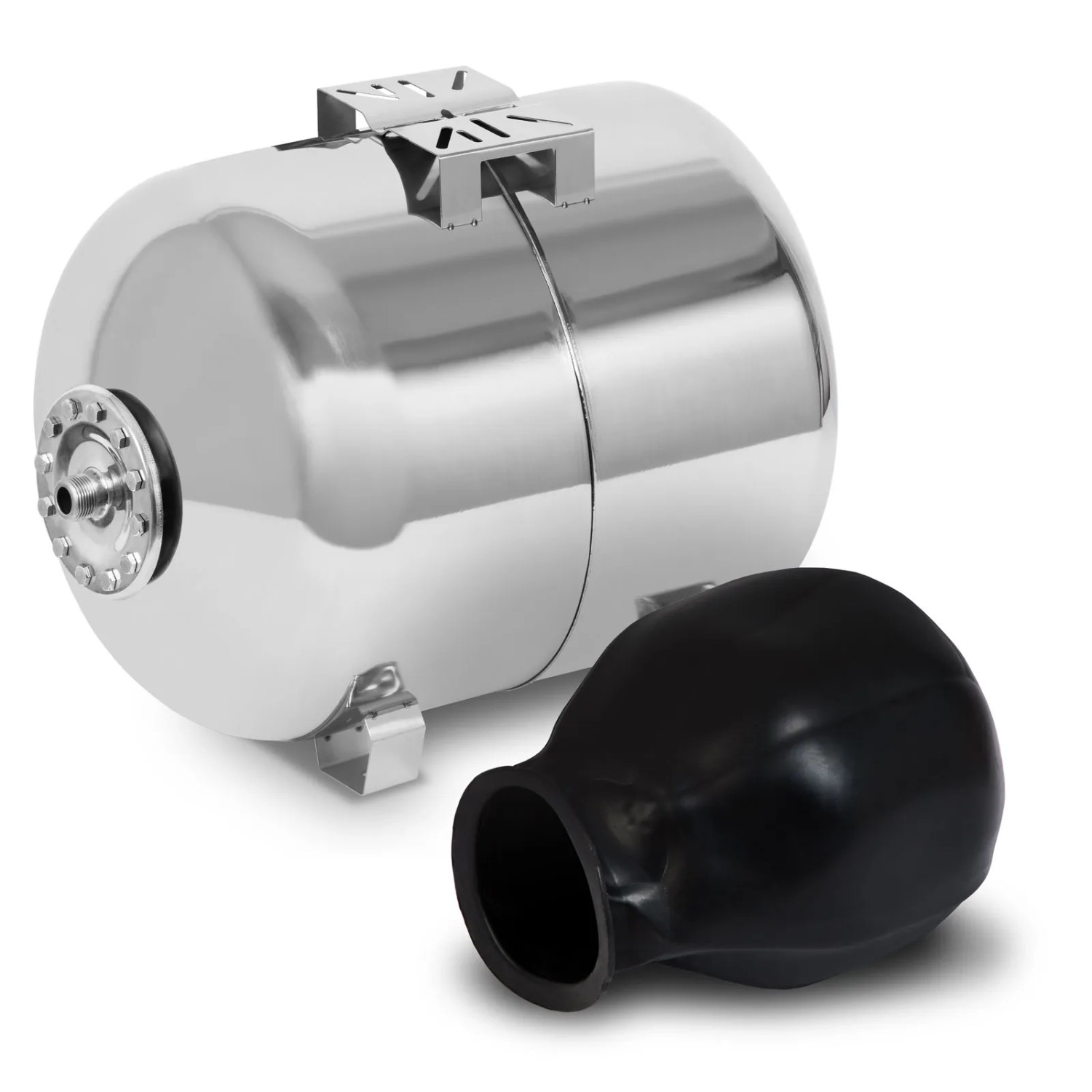 EBERTH Druckkessel 100L aus Edelstahl mit Butylmembran für Hauswasserwerke und Pumpen.