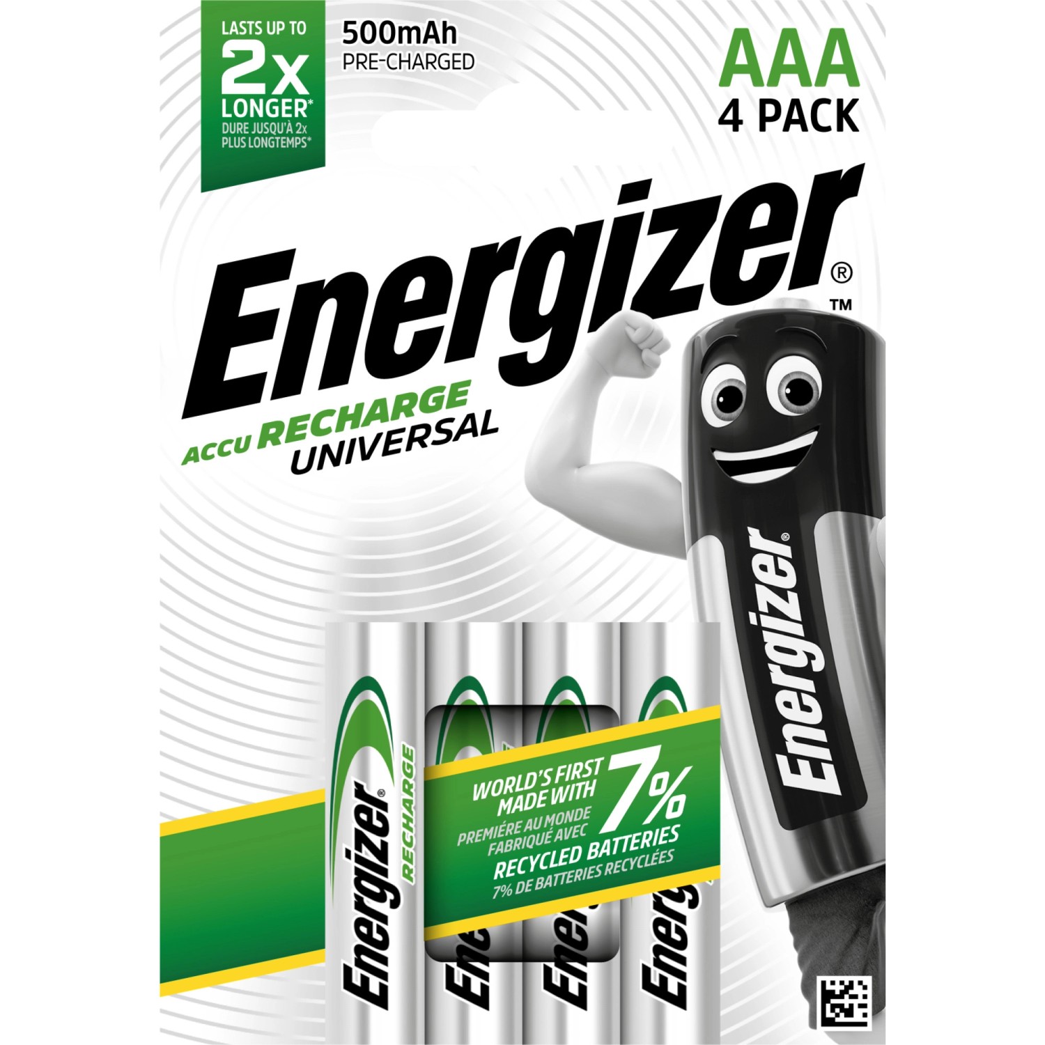 Energizer Akku Universal AAA Micro 500 mAh 4 Stück