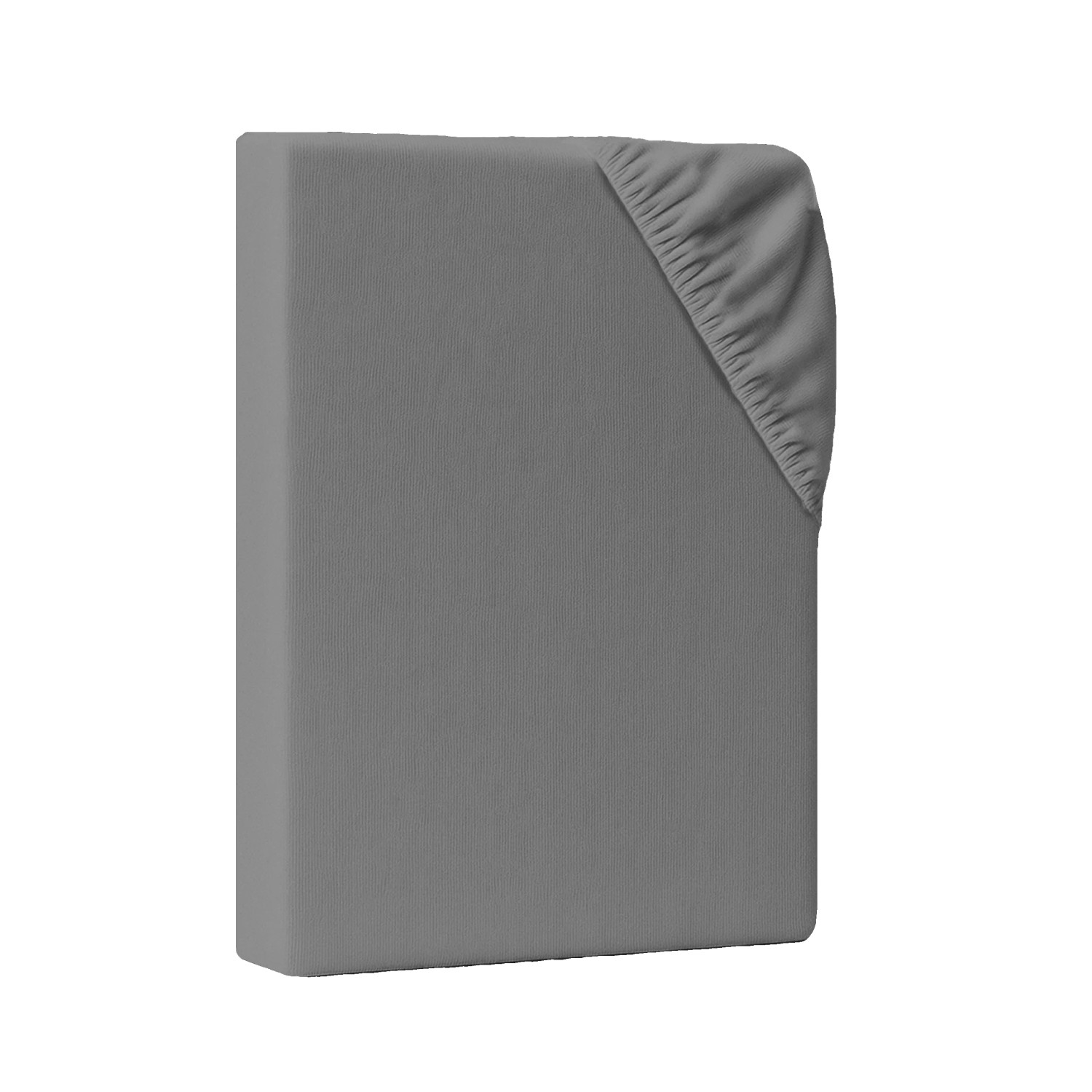 AM Qualitätsmatratzen Premium Jersey Spannbettlaken aus Baumwolle Made in Germany 150x200cm in Anthrazit