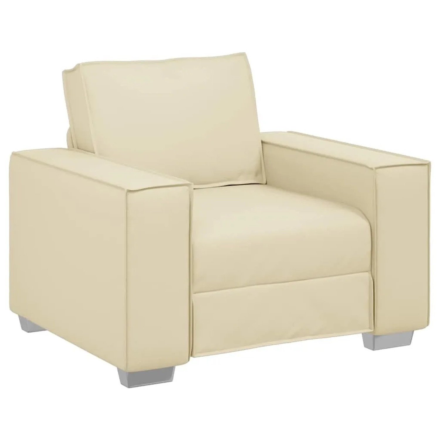 vidaXL Sofa-Sessel Creme 100 cm Kunstleder 4105040
