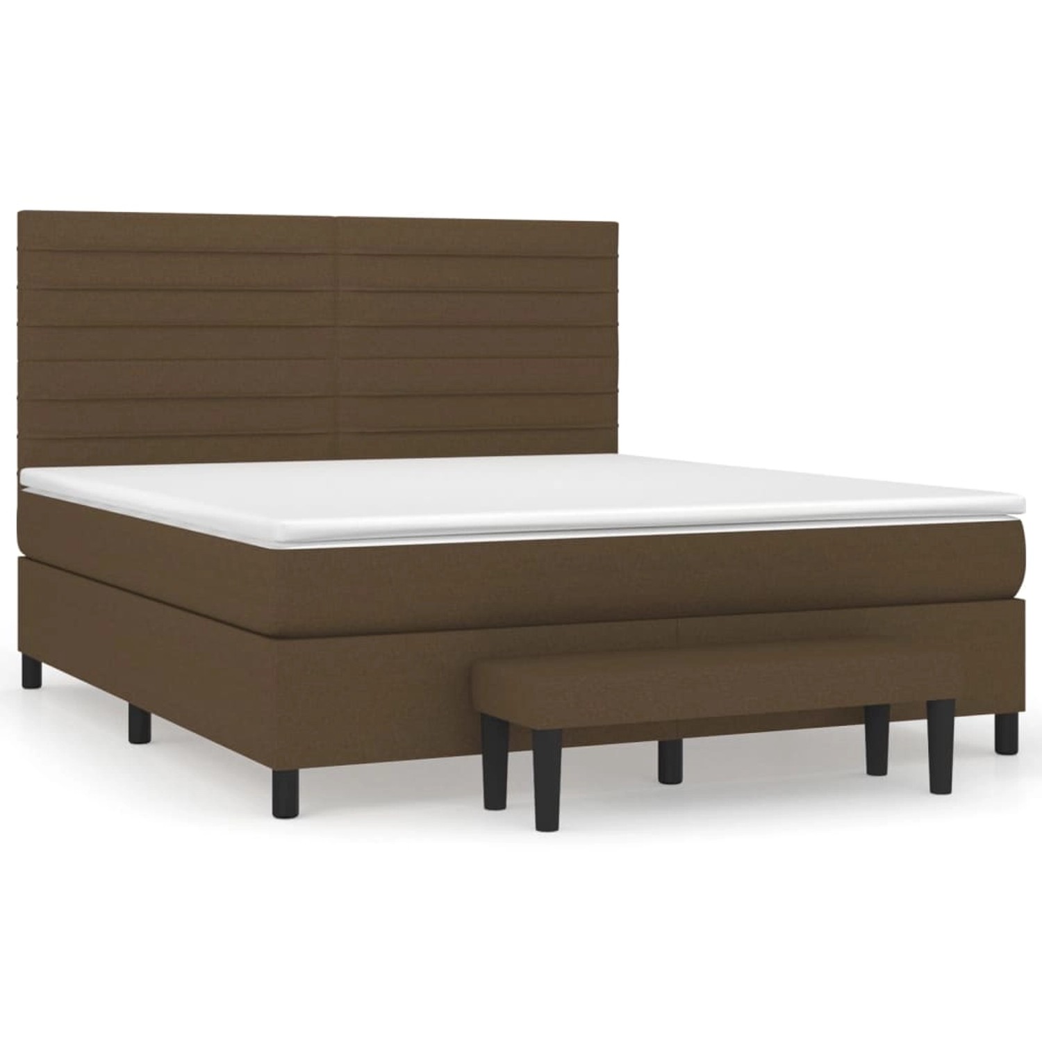 vidaXL Boxspringbett mit Matratze Dunkelbraun 180x200 cm Stoff1389072 günstig online kaufen