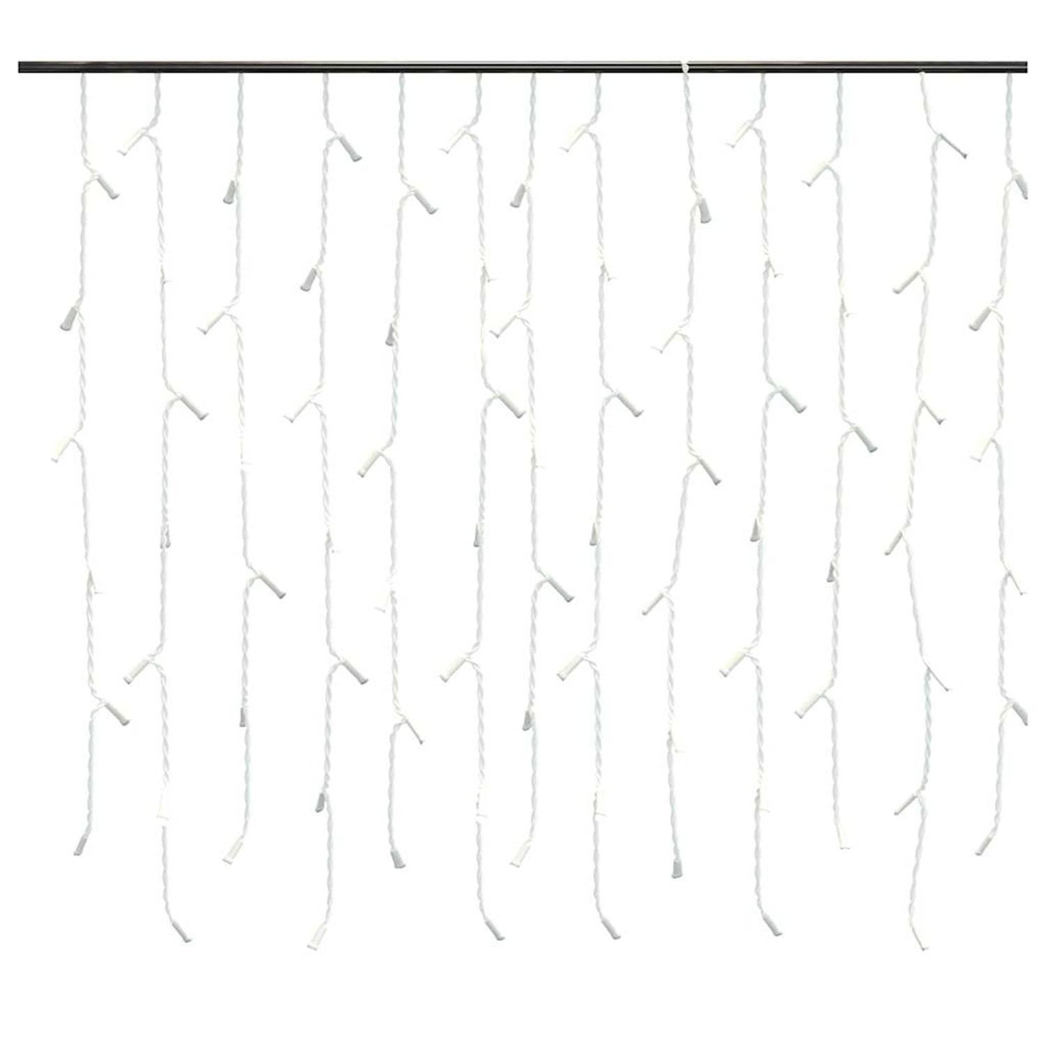 vidaXL Lichtervorhang LED Eiszapfen 10 m 400 LED Warmweiß 8 Funktionen 328908
