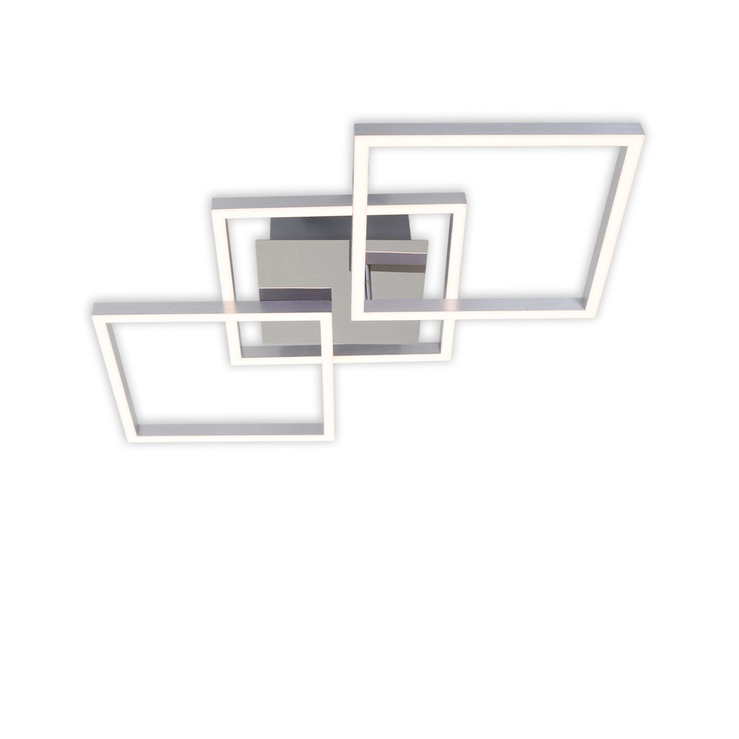 Brilo LED-Deckenleuchte Frame Dimmbar Silber 76,3 cm x 36,8 cm x 7,3 günstig online kaufen