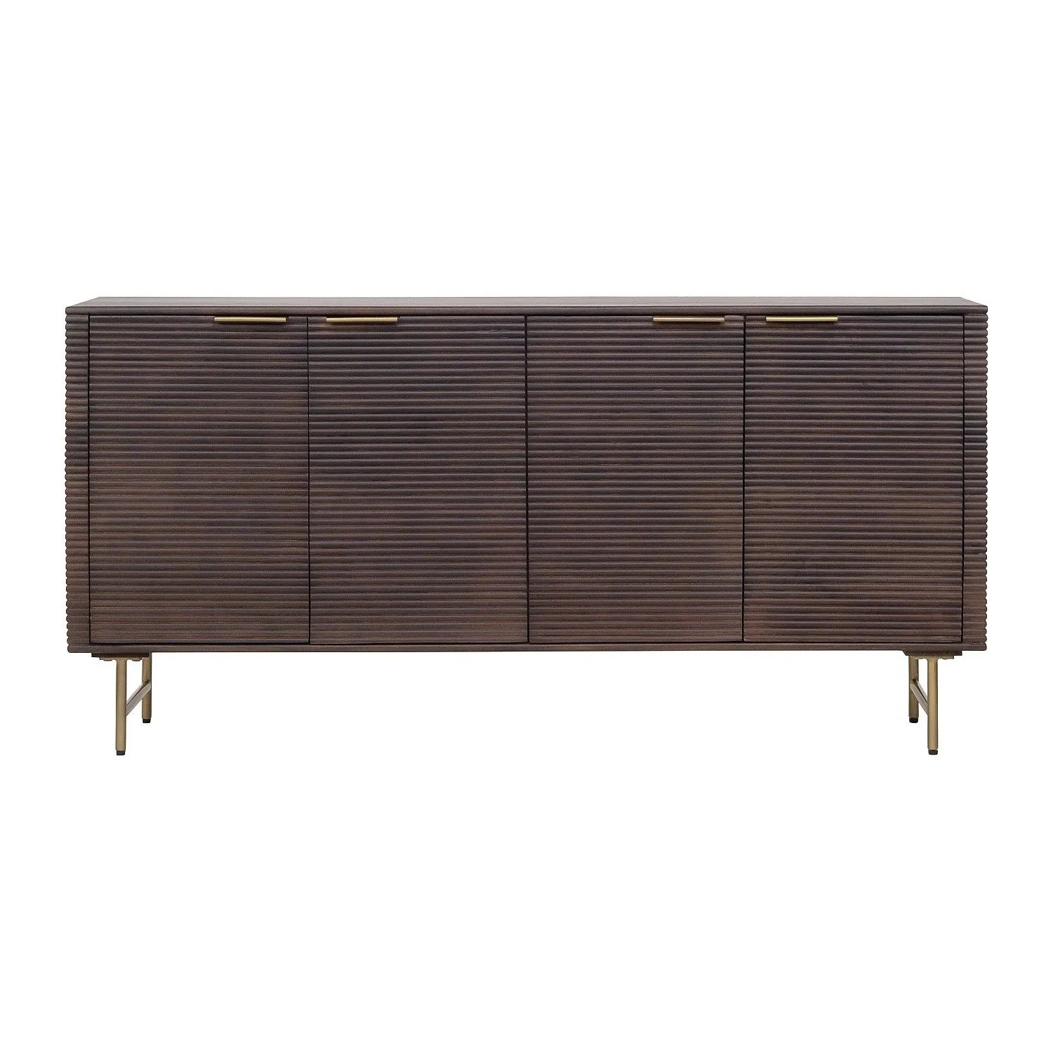 Vente-unique Sideboard Sordana Naturfarben Dunkel  Goldfarben 160 cm