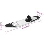 Aufblasbares, schwarzes SUP-Board-Set (300x76x10 cm) mit Sitz für Wassersport.