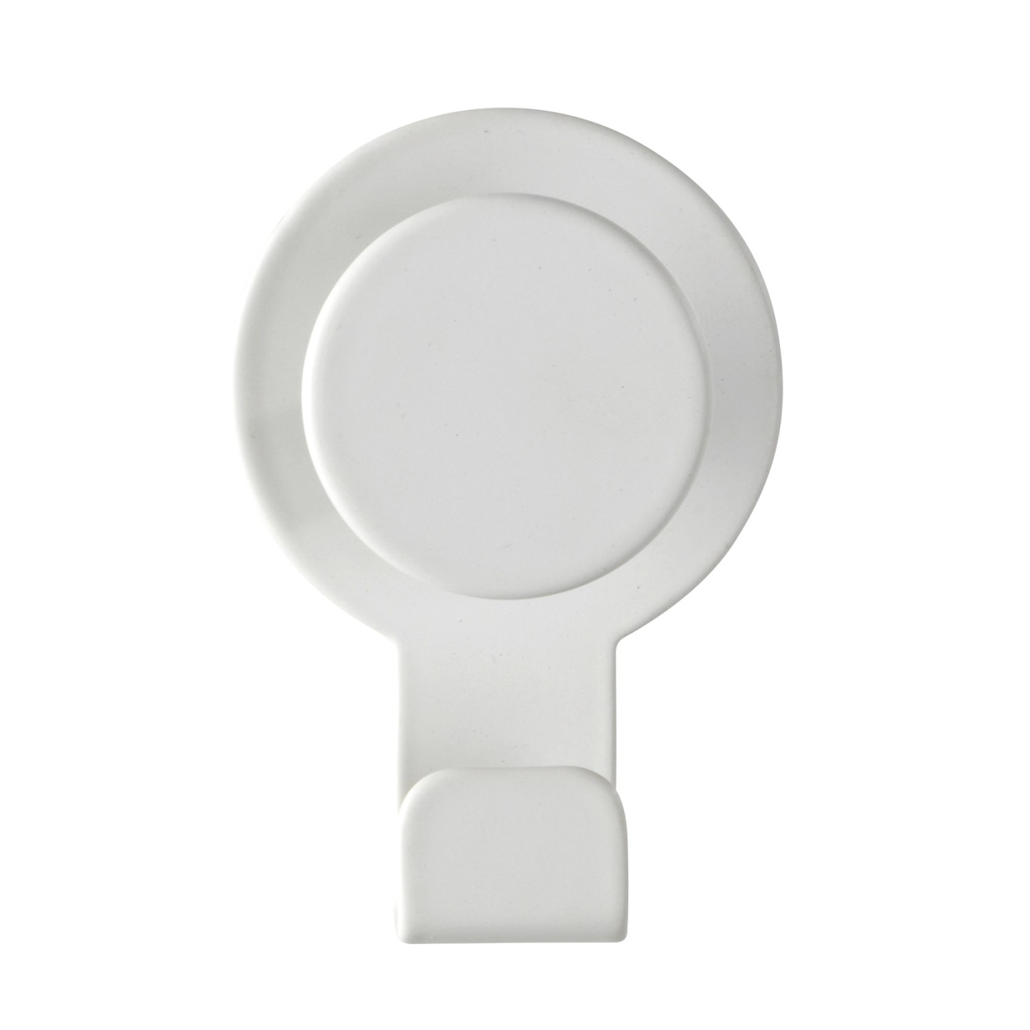 Wenko Wandhaken Blandas, Edelstahl rostfrei, weiß matt. Klebehaken für Bad, Küche & Haushalt.