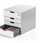 Durable Schubladenbox Varicolor Mix Safe mit 4 Fächern, mehrfarbig und abschließbar.