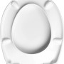 Weißer baliv WC-Sitz Pantanal aus Duroplast mit Absenkautomatik, Draufsicht.