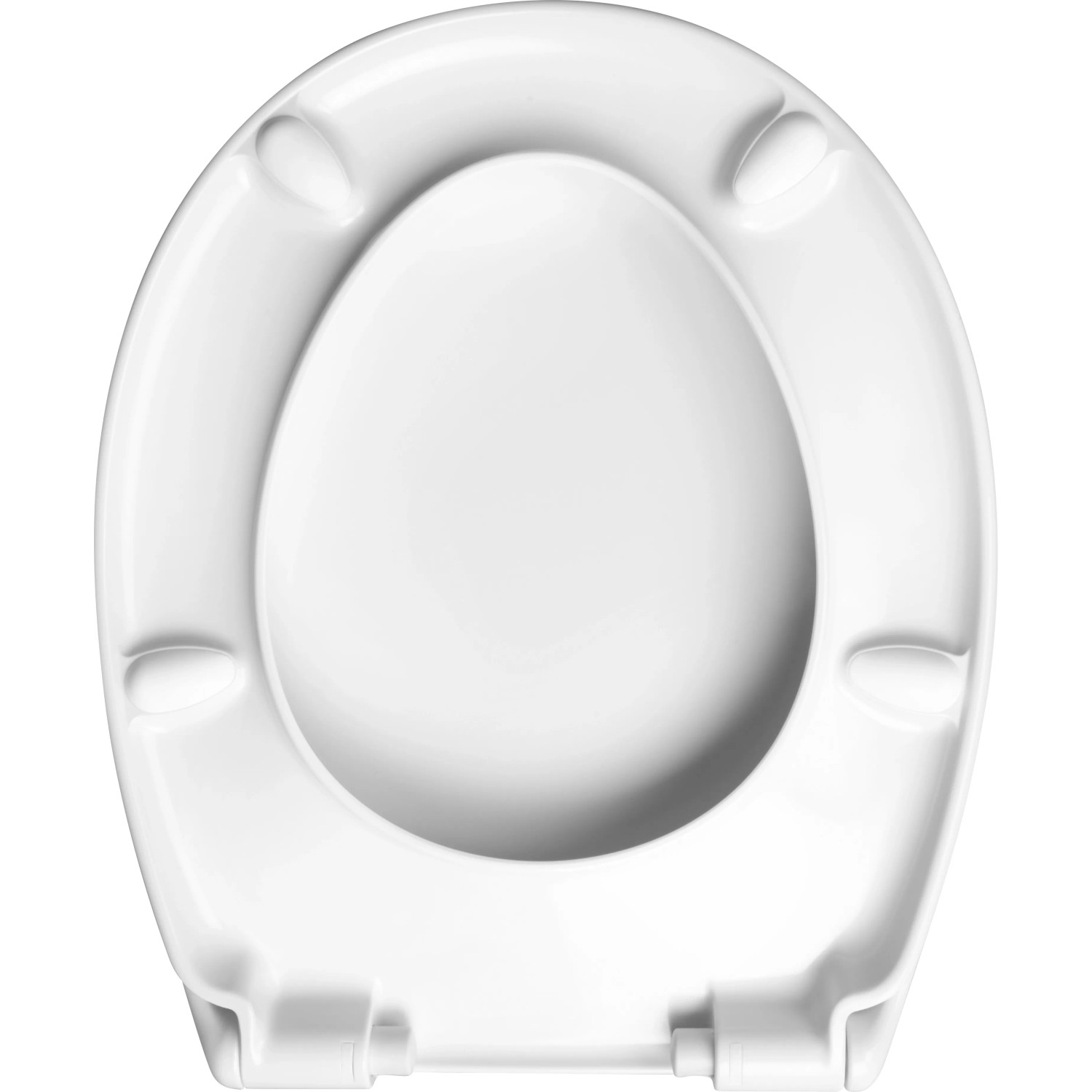 Weißer baliv WC-Sitz Pantanal aus Duroplast mit Absenkautomatik, Draufsicht.