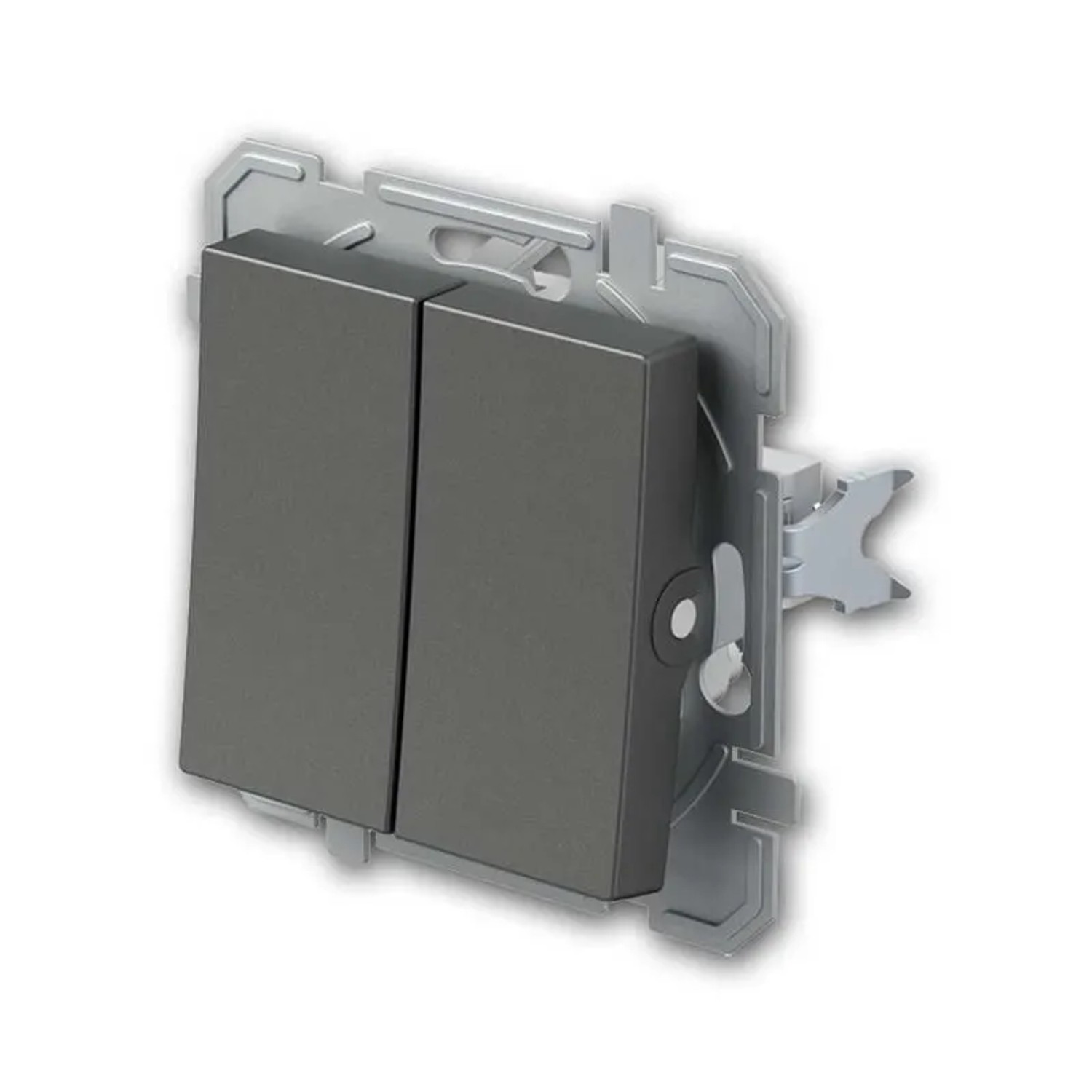 TEM LOGIQ 2-Fach Wechselschalter Anthrazit 250V10A ohne Rahmen